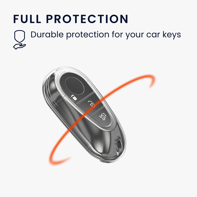kwmobile Car Key Case Compatible with Mercedes Benz 3-Button Smart Car Key