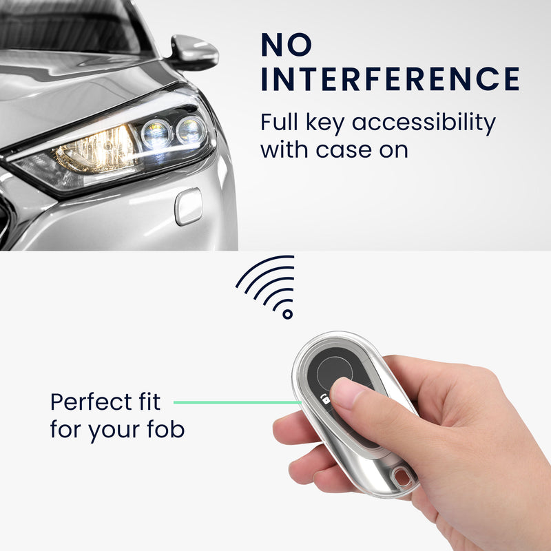kwmobile Car Key Case Compatible with Mercedes Benz 3-Button Smart Car Key