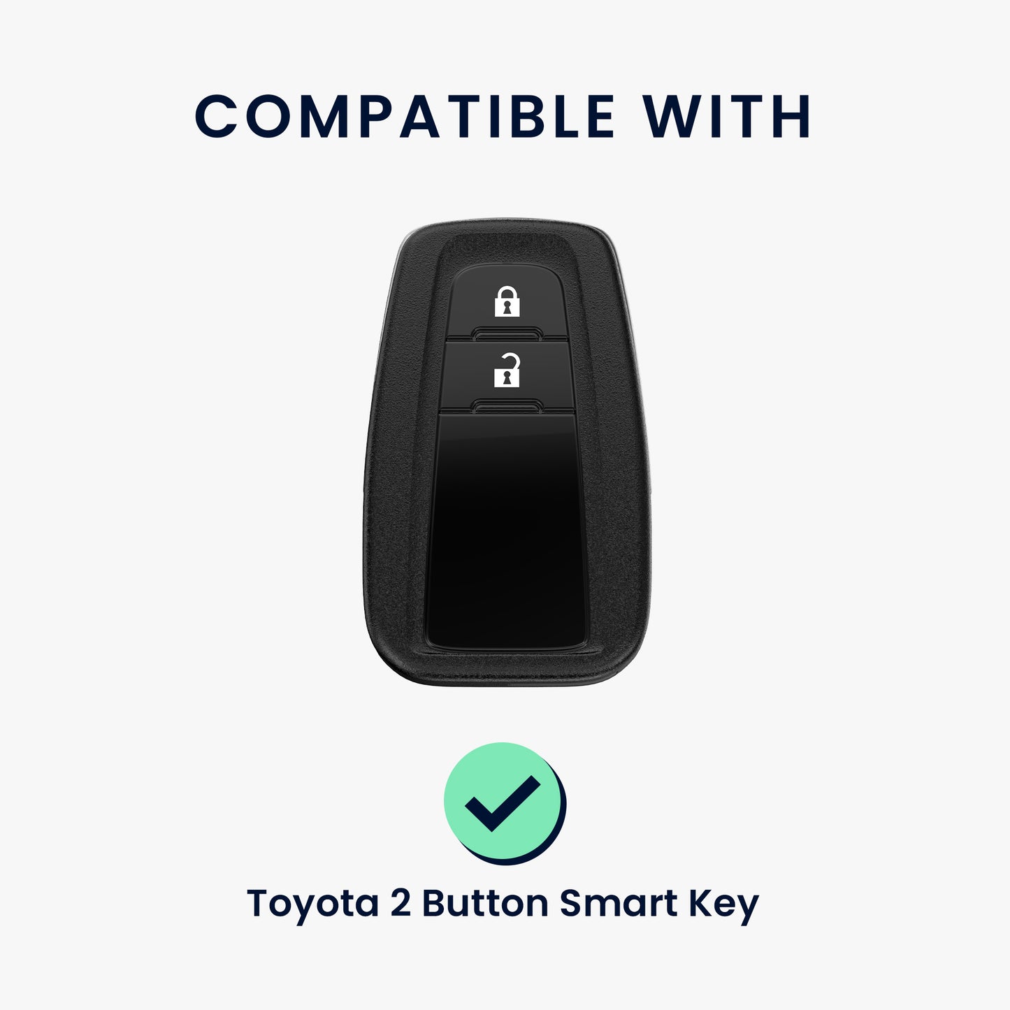 kwmobile Car Key Cover compatible with Toyota 2-Button Smart Key Car Key
