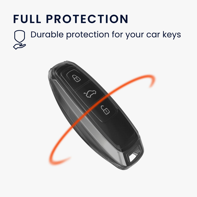 kwmobile Car Key Cover Compatible with Audi A6 A7 A8 Q7 Q8 3-Button Car Key Keyless