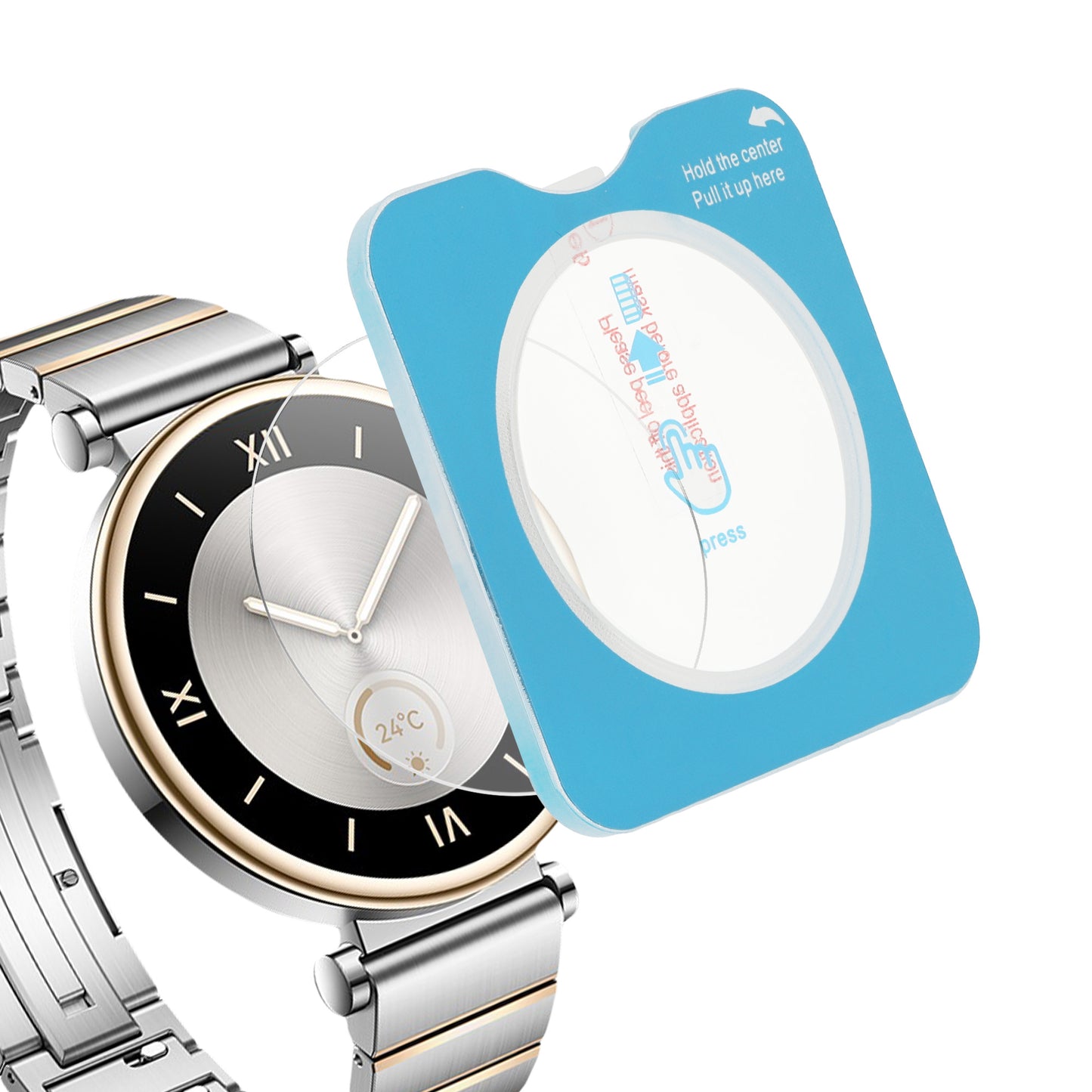 kwmobile 2x Schutzglas kompatibel mit Huawei Watch GT4 41mm Folie - Hart Glas Schutzfolie für Smartwatch - Displayschutz für Fitness Tracker Transparent Transparent  