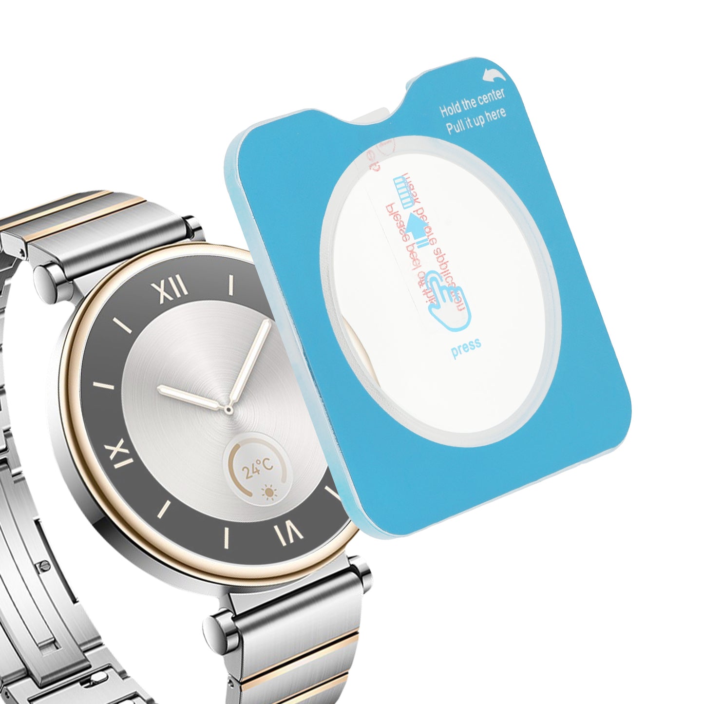 kwmobile Screen Protector compatible with Huawei Watch GT4 41mm Film - Hard Glass Screen Protector for Smartwatch - Display Protection for Fitness Tracker