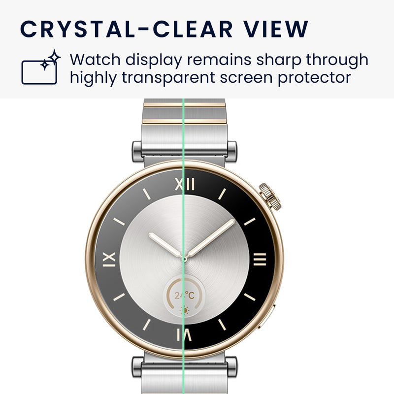 kwmobile Screen Protector compatible with Huawei Watch GT4 41mm Film - Hard Glass Screen Protector for Smartwatch - Display Protection for Fitness Tracker