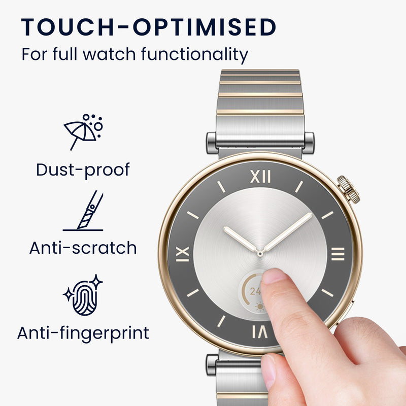 kwmobile Screen Protector compatible with Huawei Watch GT4 41mm Film - Hard Glass Screen Protector for Smartwatch - Display Protection for Fitness Tracker