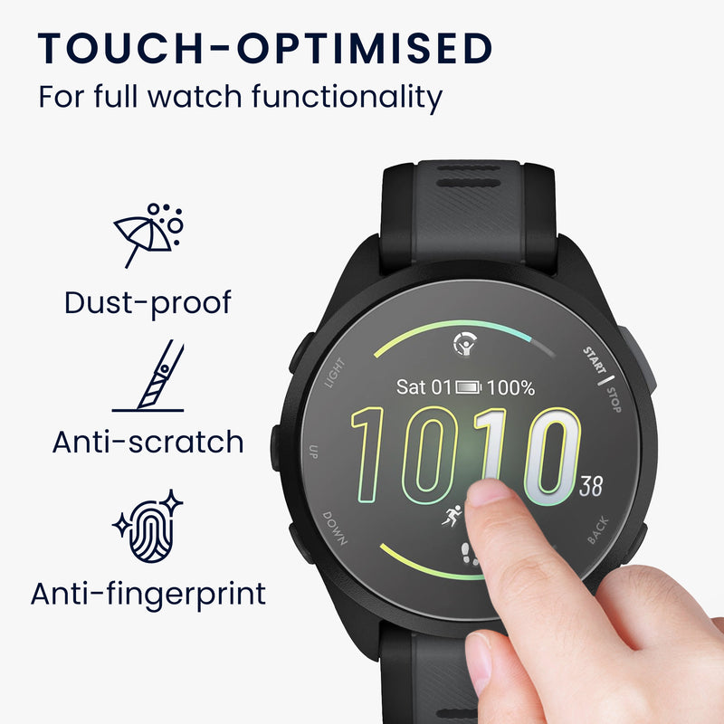 kwmobile Screen Protector compatible with Garmin Forerunner 165 / Forerunner 165 Music Protective Film for Fitness Tracker