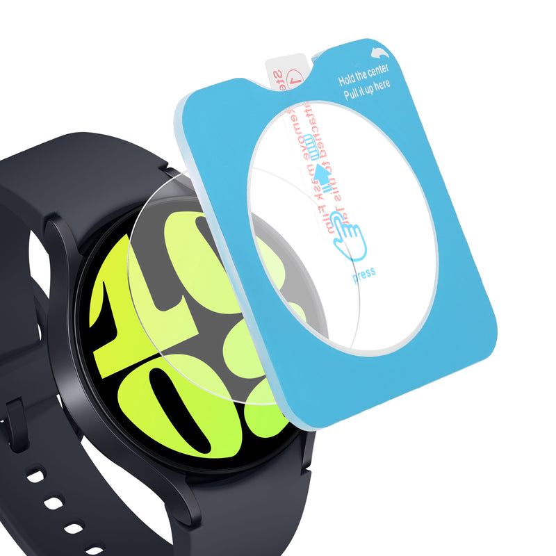 kwmobile 2x Schutzglas kompatibel mit Samsung Galaxy Watch 6 44mm Folie - Hart Glas Schutzfolie für Smartwatch - Displayschutz für Fitness Tracker Transparent Transparent  