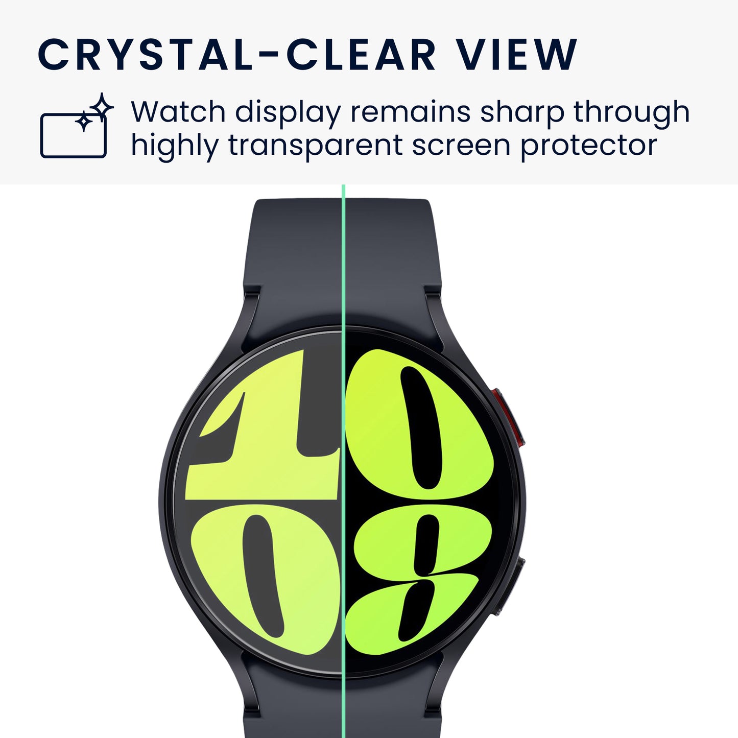 kwmobile Screen Protector compatible with Samsung Galaxy Watch 6 44mm Screen Protector for Fitness Tracker