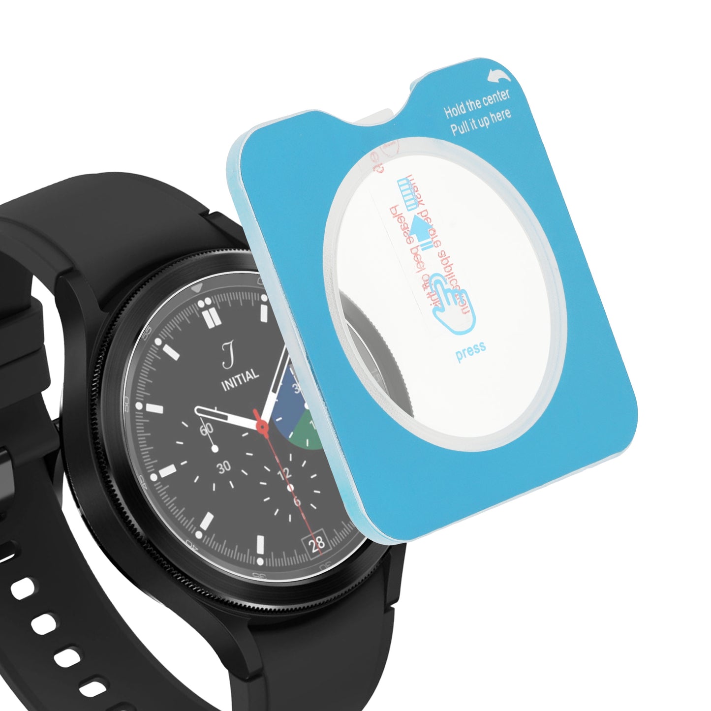 kwmobile Screen Protector Compatible with Samsung Galaxy Watch 4 Classic Film Tempered Glass Screen Protector for Fitness Tracker