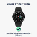 kwmobile Screen Protector Compatible with Samsung Galaxy Watch 4 Classic Film Tempered Glass Screen Protector for Fitness Tracker