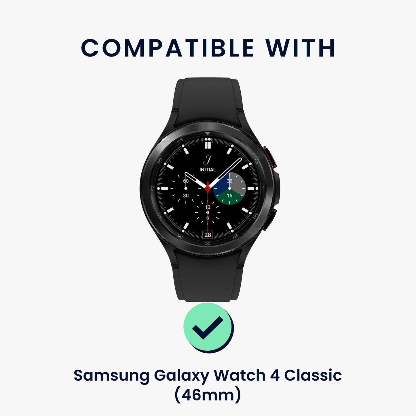 kwmobile Screen Protector Compatible with Samsung Galaxy Watch 4 Classic Film Tempered Glass Screen Protector for Fitness Tracker