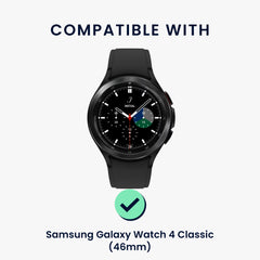 kwmobile Schutzglas kompatibel mit Samsung Galaxy Watch 4 Classic Folie Hart Glas Displayschutz für Fitness Tracker