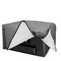 kwmobile Drucker Schützhülle kompatibel mit Epson Workforce WF-4820 Hülle - Printer Cover aus Leinen - Staubschutzhülle für Drucker - Dunkelgrau Dunkelgrau  