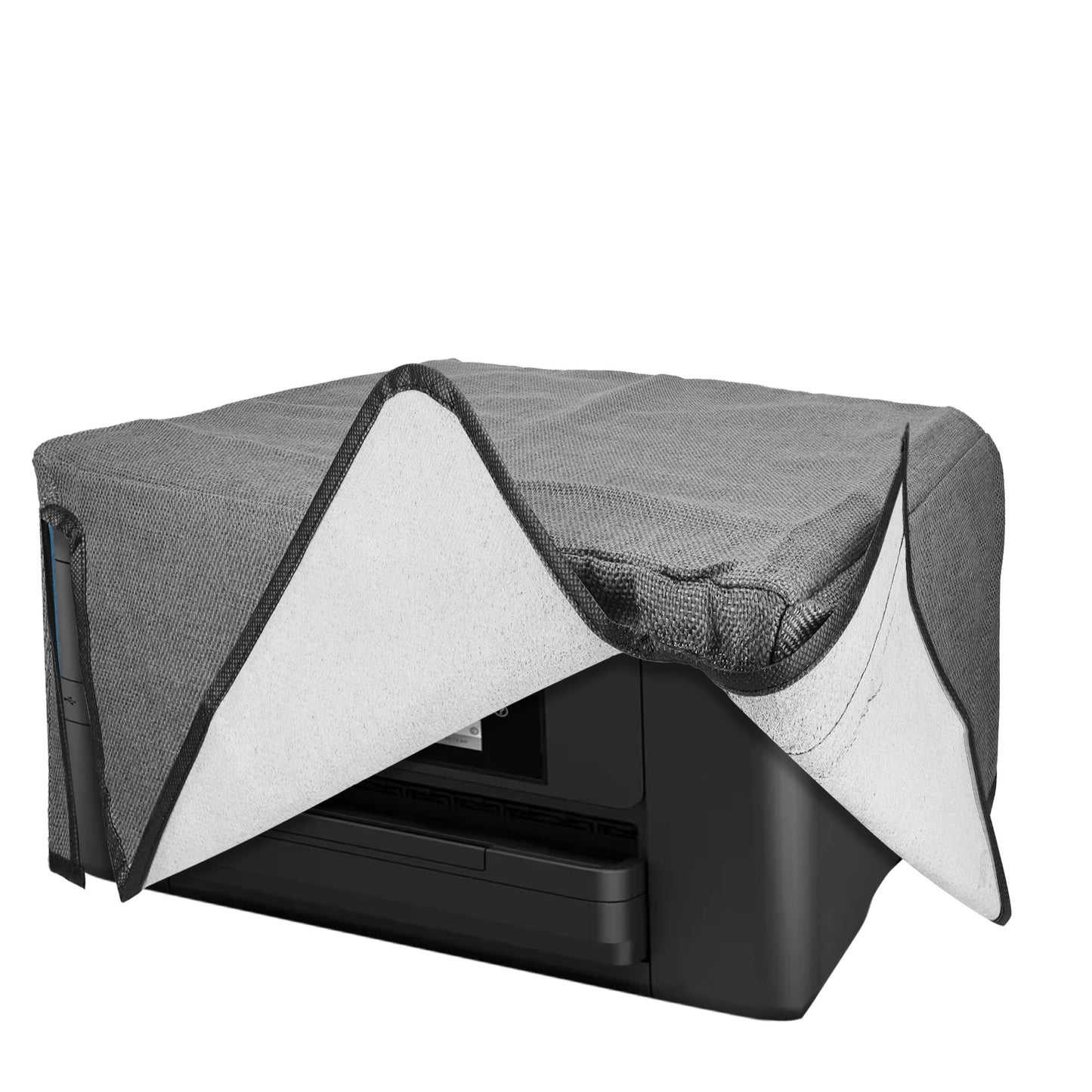 kwmobile Drucker Schützhülle kompatibel mit Epson Workforce WF-4820 Hülle - Printer Cover aus Leinen - Staubschutzhülle für Drucker - Dunkelgrau Dunkelgrau  