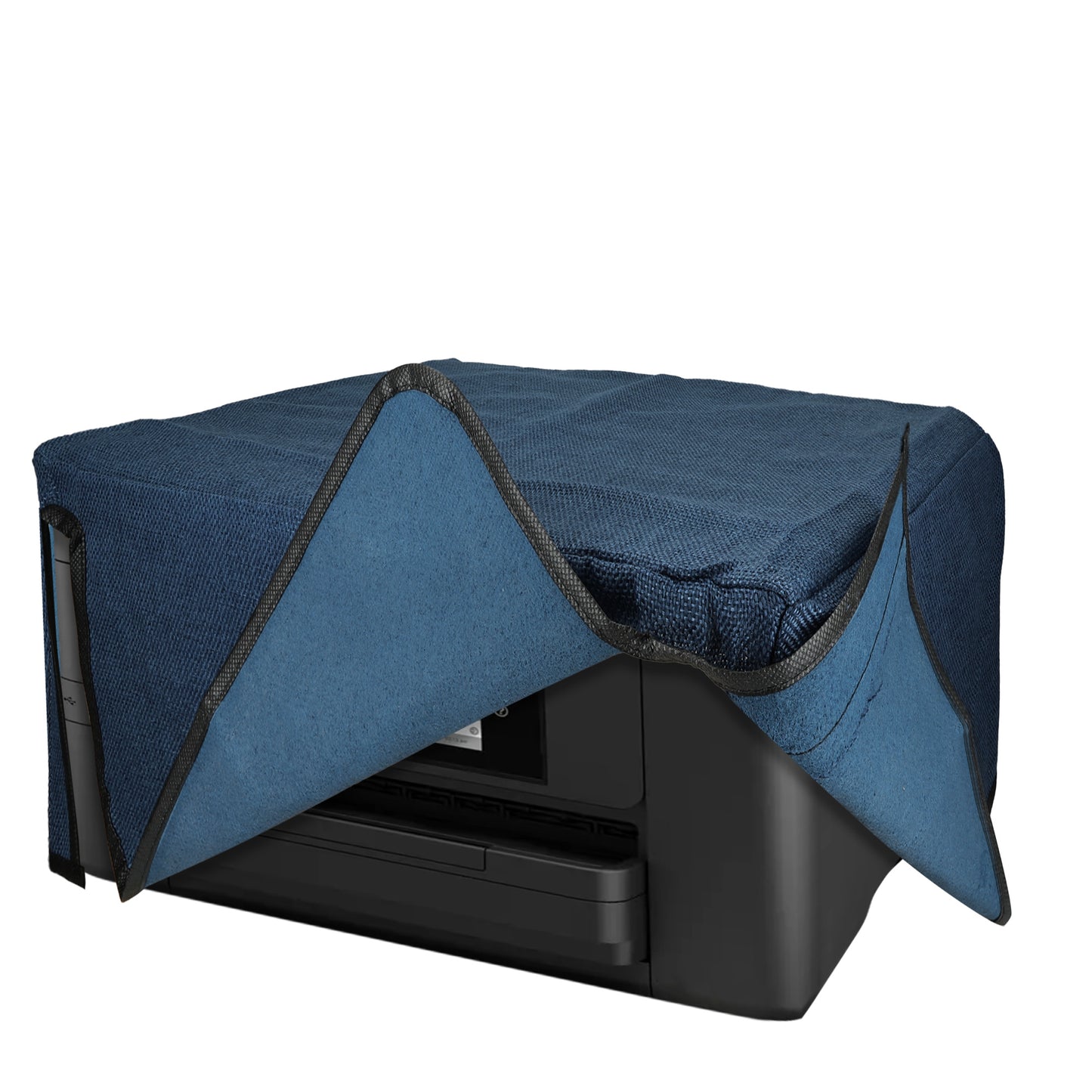 kwmobile Drucker Schützhülle kompatibel mit Epson Workforce WF-4820 Hülle - Printer Cover aus Leinen - Staubschutzhülle für Drucker - Blaugrau Blaugrau  