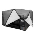 kwmobile Drucker Schützhülle kompatibel mit Epson Eco Tank ET-3850 / Eco Tank ET-4856 Hülle - Printer Cover aus Leinen - Staubschutzhülle für Drucker - Dunkelgrau Dunkelgrau  