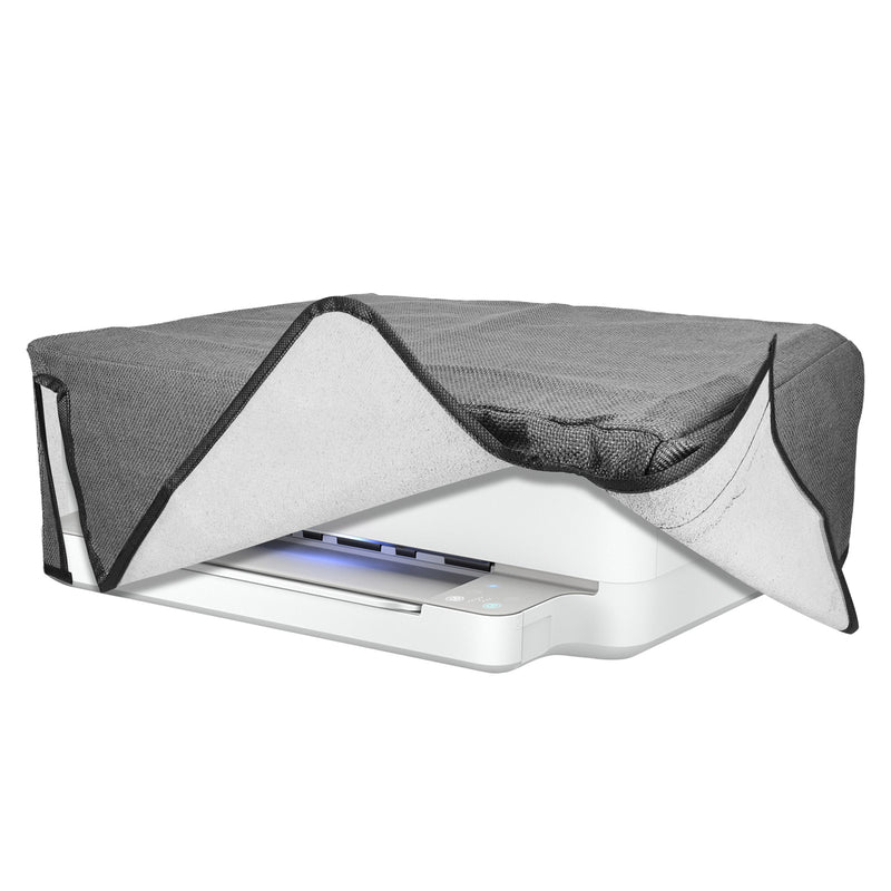 kwmobile Drucker Schützhülle kompatibel mit HP Envy 6020e / Envy 6055e Hülle - Printer Cover aus Leinen - Staubschutzhülle für Drucker - Dunkelgrau Dunkelgrau  
