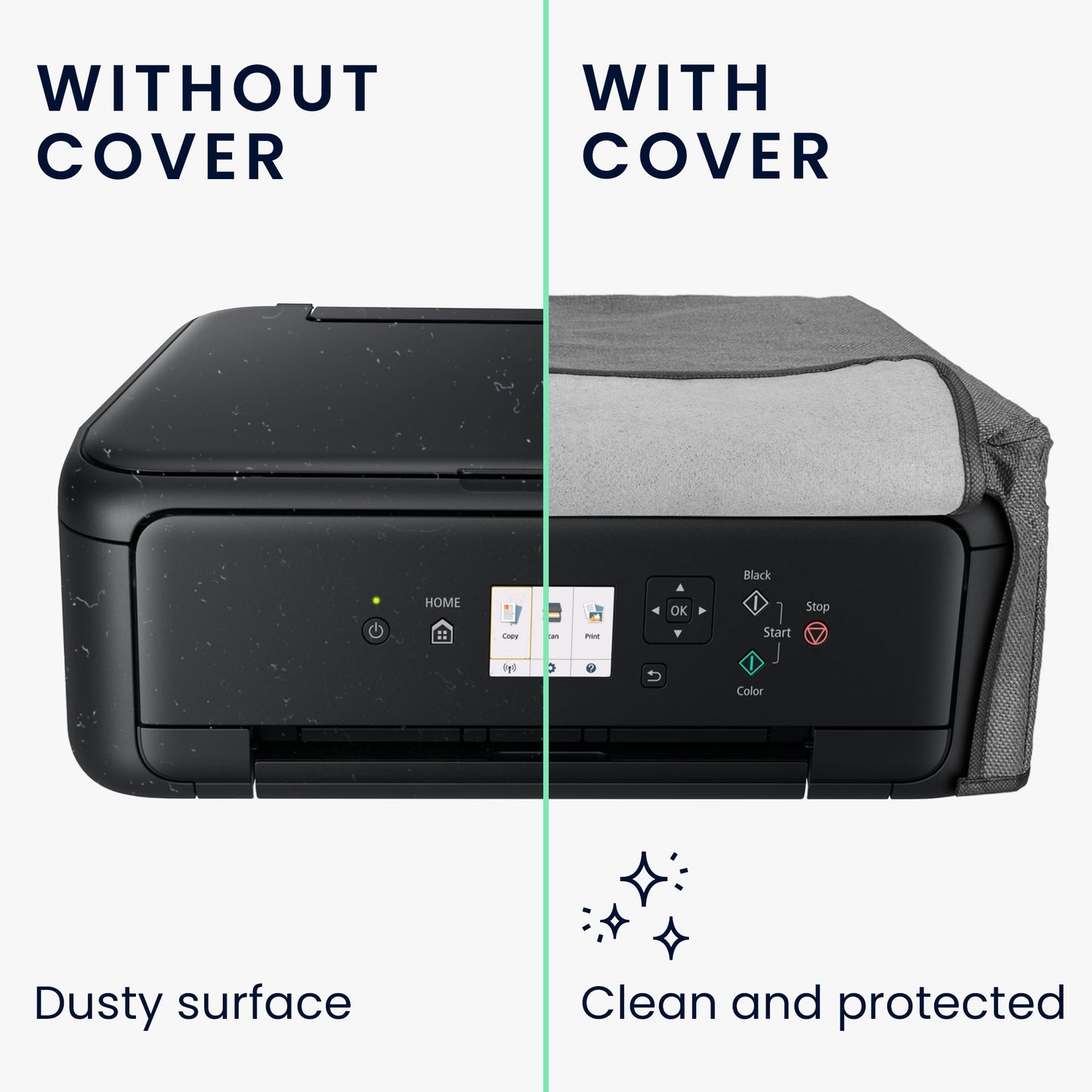 kwmobile Printer Cover Compatible with Canon Pixma TS5150 / 5151 / MG 2555 / Pixma MG2551S - Printer Dust Cover