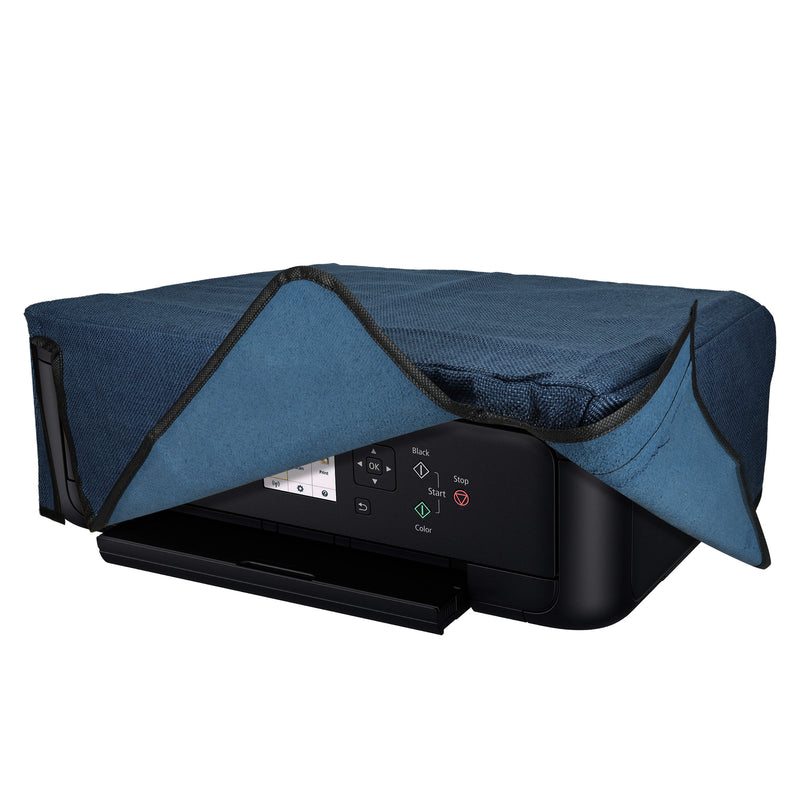 kwmobile Drucker Schützhülle kompatibel mit Canon Pixma TS5150 / 5151 / MG 2555 / Pixma MG2551S Hülle - Printer Cover aus Leinen - Staubschutzhülle für Drucker - Blaugrau Blaugrau  