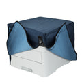 kwmobile Drucker Schützhülle kompatibel mit Brother DCP-L3510CDW / L3710CW / L3730CDN / L3750CDW Hülle - Printer Cover aus Leinen - Staubschutzhülle für Drucker - Blaugrau Blaugrau  