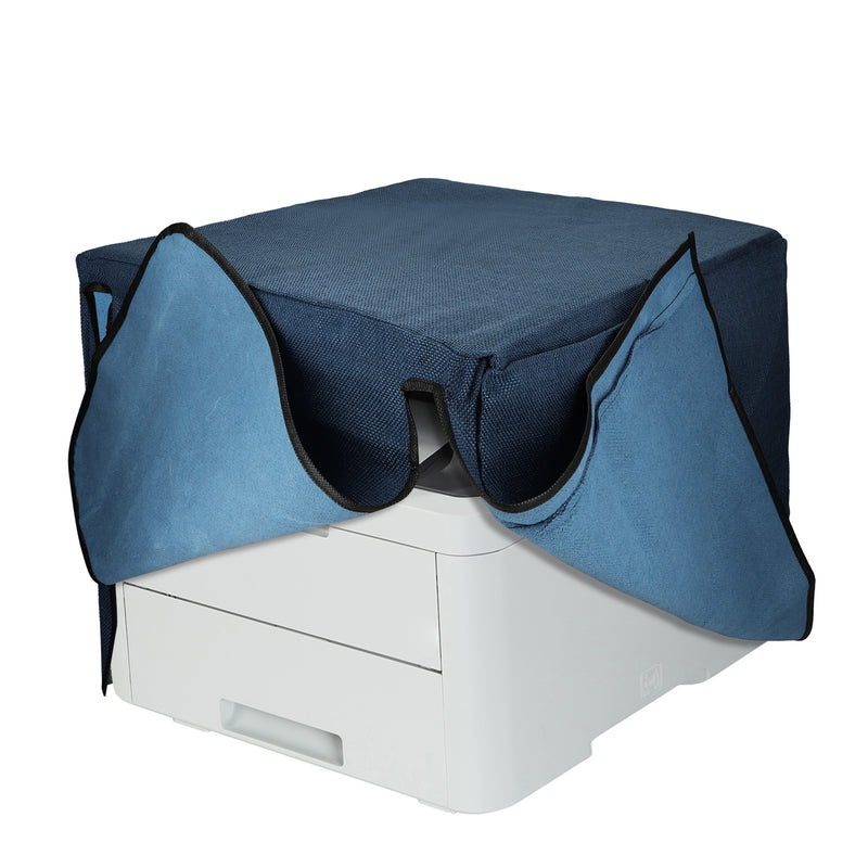 kwmobile Drucker Schützhülle kompatibel mit Brother DCP-L3510CDW / L3710CW / L3730CDN / L3750CDW Hülle - Printer Cover aus Leinen - Staubschutzhülle für Drucker - Blaugrau Blaugrau  
