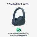 kwmobile Case Compatible with DOQAUS / H390 / WH-CH520 / WH-CH510 / Evolve 2 75 Bag - Protective Headset Cover with Inner Pockets