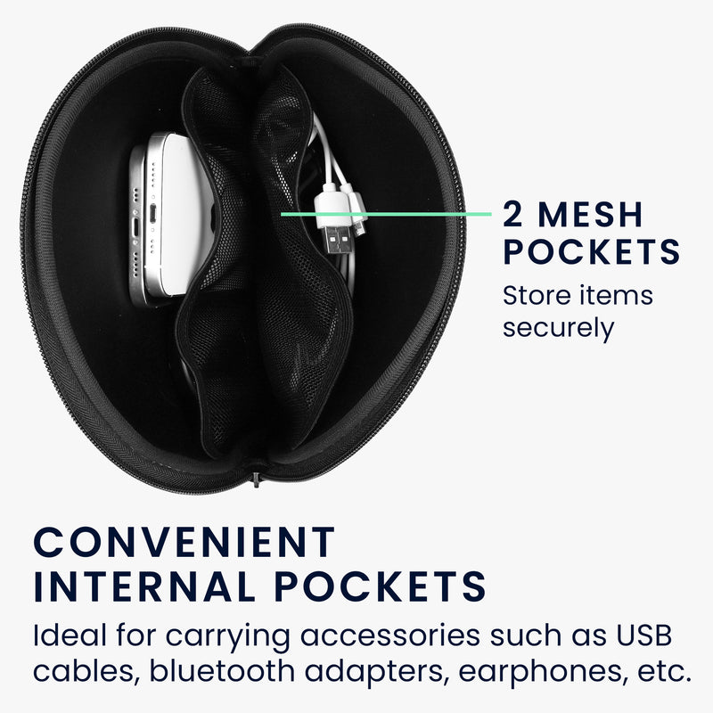 kwmobile Case Compatible with DOQAUS / H390 / WH-CH520 / WH-CH510 / Evolve 2 75 Bag - Protective Headset Cover with Inner Pockets