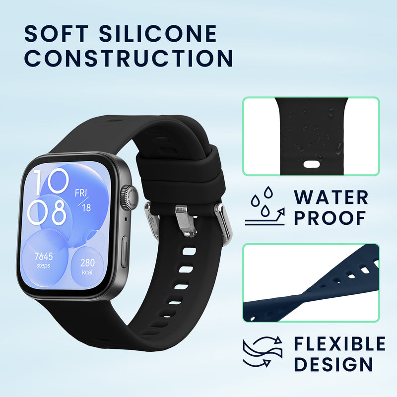 kwmobile Watch Strap for Huawei Watch Fit 3 Strap Fitness Tracker Band Set Replacement Strap Smartwatch