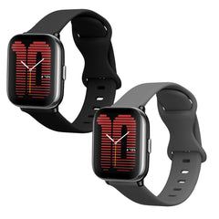 2x Silicone Replacement Strap for 20mm Amazfit Active 2 / 2 Square / Active Edge / Bip 3 / GTS 3 4