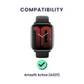 kwmobile Watch Strap for 20mm Amazfit Active 2 / 2 Square / Active Edge / Bip 3 / GTS 3 Fitness Tracker Band Set Replacement Strap Smartwatch