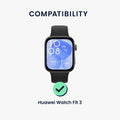 kwmobile Adapter with 20mm Band Width compatible with Huawei Watch Fit 3 / Fit 4 Watch Strap - Smartwatch Band Connector Adapter Set
