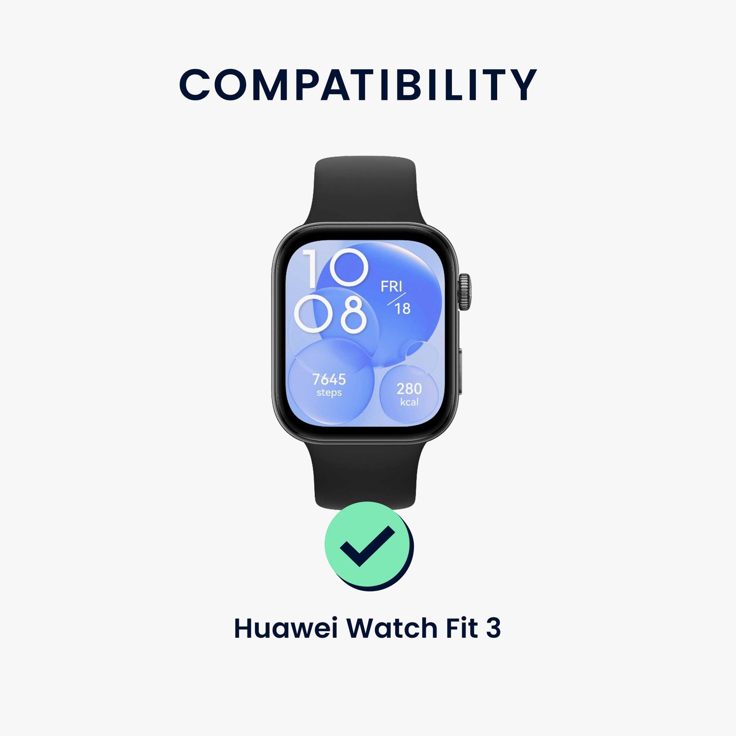 kwmobile Adapter with 20mm Band Width compatible with Huawei Watch Fit 3 / Fit 4 Watch Strap - Smartwatch Band Connector Adapter Set