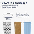 kwmobile Adapter with 20mm Band Width compatible with Huawei Watch Fit 3 / Fit 4 Watch Strap - Smartwatch Band Connector Adapter Set