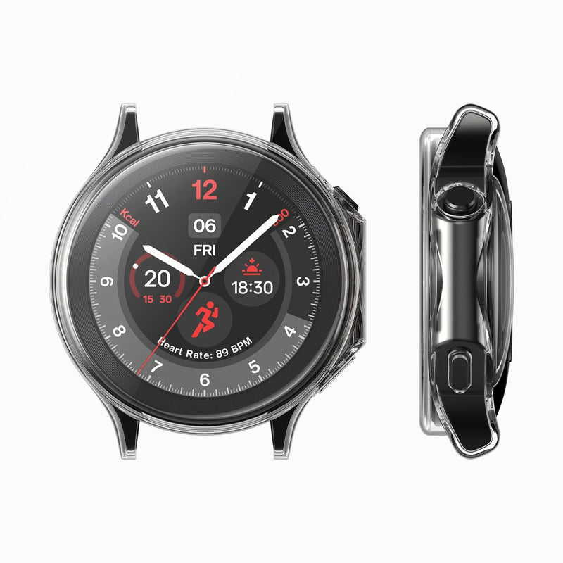 kwmobile Protective Case for OnePlus Watch 2 / OPPO Watch X Full Body Display Cover Set