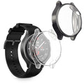 kwmobile 2x Schutzhülle kompatibel mit OnePlus Watch 2 / OPPO Watch X Hülle - Fullbody Cover Set aus Silikon - Dunkelgrau Transparent Dunkelgrau  [dsg04]