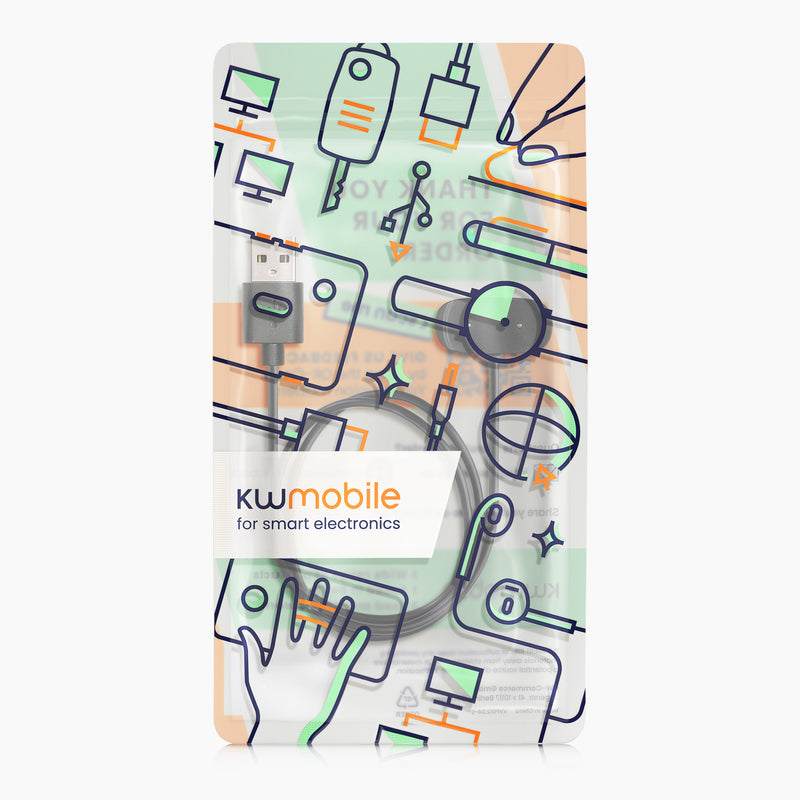 kwmobile USB Charger Cable compatible with Huawei Amazfit Bip 5 / GTR Mini / Amazfit Active / Active Edge Charging Cable Smart Watch Replacement Cable Fitness Tracker Charging Cable
