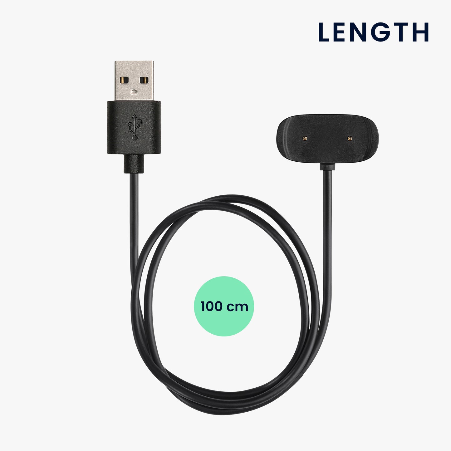 kwmobile USB Charger Cable compatible with Huawei Amazfit Bip 5 / GTR Mini / Amazfit Active / Active Edge Charging Cable Smart Watch Replacement Cable Fitness Tracker Charging Cable