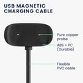 kwmobile USB Charger Cable compatible with Huawei Amazfit Bip 5 / GTR Mini / Amazfit Active / Active Edge Charging Cable Smart Watch Replacement Cable Fitness Tracker Charging Cable