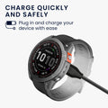 kwmobile USB Charger Cable compatible with Garmin Fenix 5 / Fenix 6 / Fenix 7 / Forerunner 745 / Tactix Delta Charging Cable - Smart Watch Replacement Cable - Fitness Tracker Charging Cable