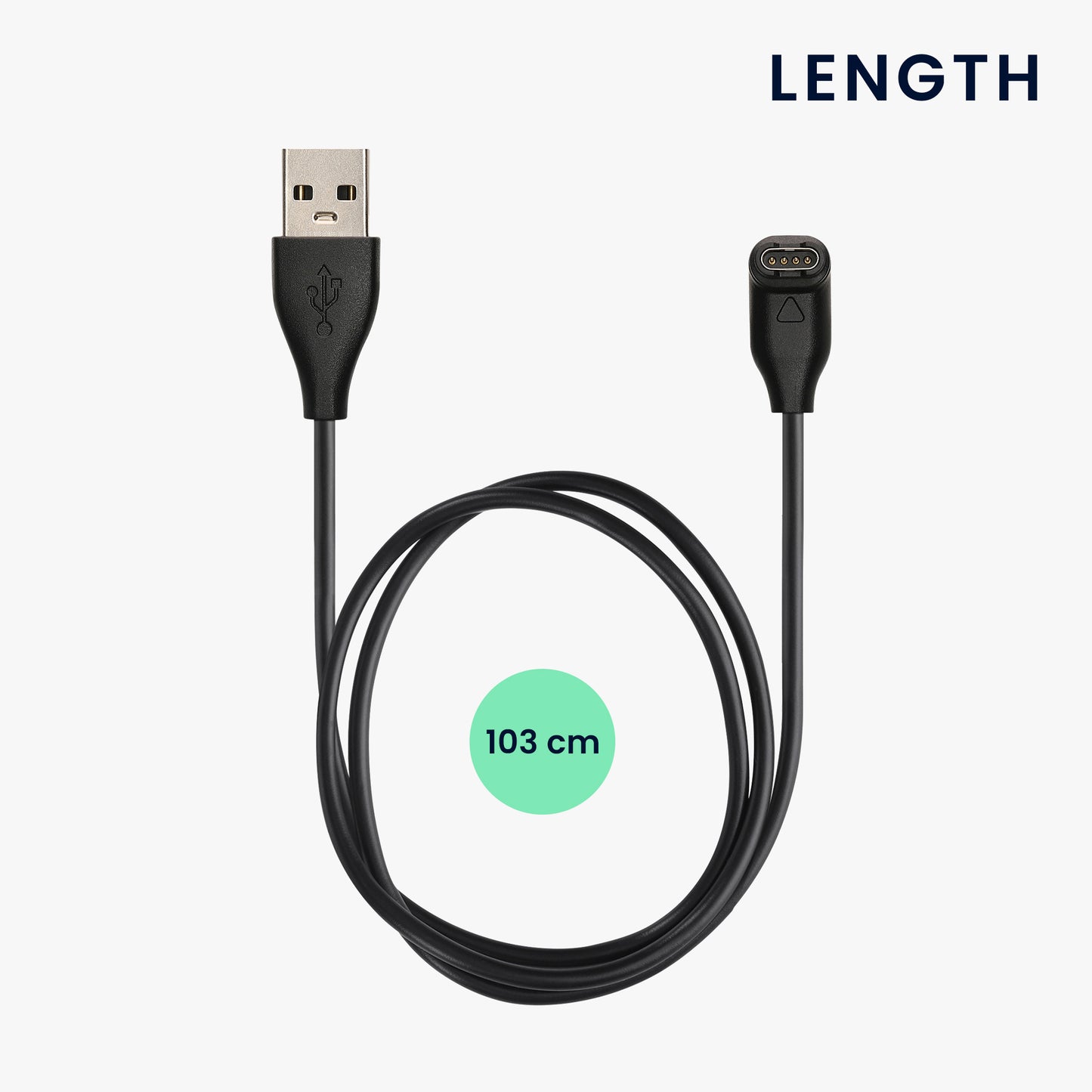 kwmobile USB Charger Cable compatible with Garmin Fenix 5 / Fenix 6 / Fenix 7 / Forerunner 745 / Tactix Delta Charging Cable - Smart Watch Replacement Cable - Fitness Tracker Charging Cable