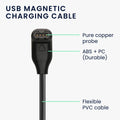 kwmobile USB Charger Cable compatible with Garmin Fenix 5 / Fenix 6 / Fenix 7 / Forerunner 745 / Tactix Delta Charging Cable - Smart Watch Replacement Cable - Fitness Tracker Charging Cable