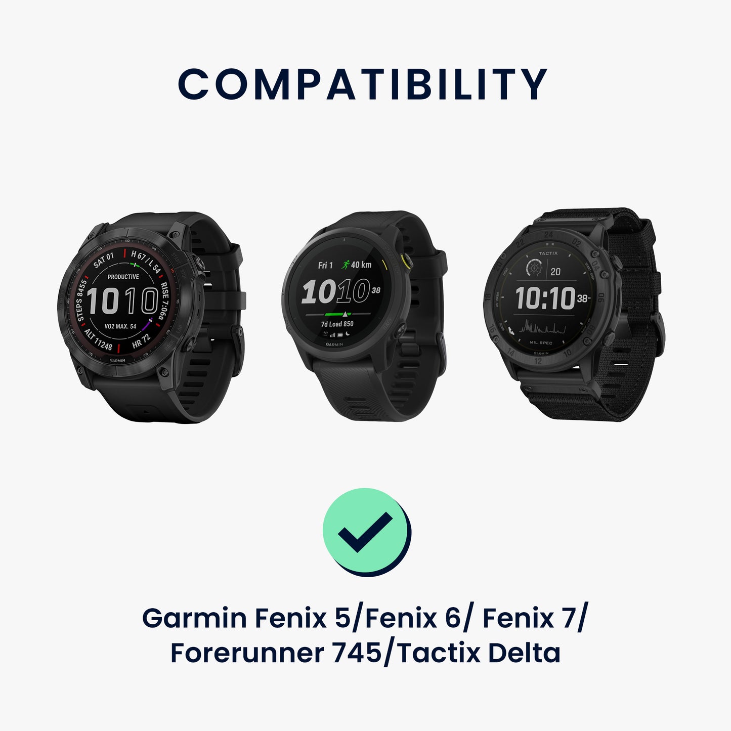 kwmobile USB Charger Cable compatible with Garmin Fenix 5 / Fenix 6 / Fenix 7 / Forerunner 745 / Tactix Delta Charging Cable - Smart Watch Replacement Cable - Fitness Tracker Charging Cable