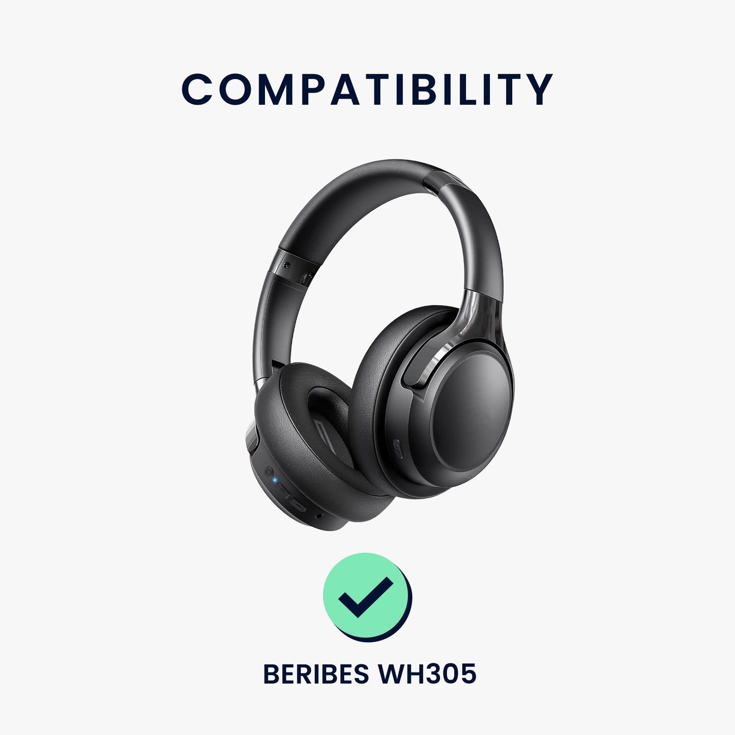 kwmobile Ear Pads for BERIBES WH305 Earpads Replacement Headphone Spare Parts Headphone Replacement Pads Over Ear Headphones