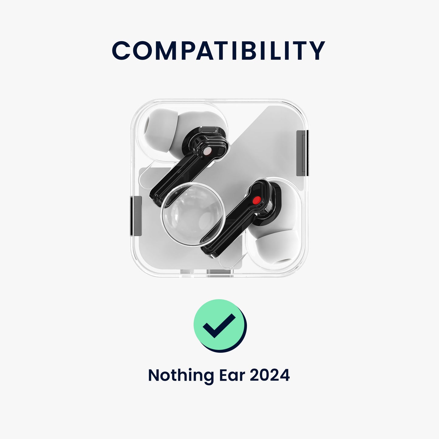 kwmobile Case Compatible with CMF by Nothing Nothing Ear 2024 Headphone Protective Case Cover Pouch Protector