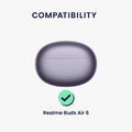 kwmobile Case Compatible with Realme Buds Air 6 Headphones