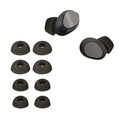 kwmobile 8x Ersatzpolster kompatibel mit Jabra Elite 10 / E10 - 4 Größen - Silikon Ersatz Ohrstöpsel In-Ear Kopfhörer - Polster Schwarz  