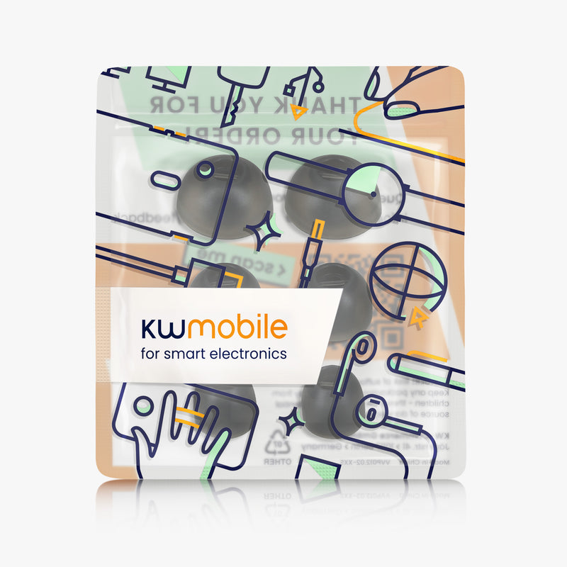 kwmobile Eartips compatible with Bowers & Wilkins PI 7 / PI 5 - 3 Sizes - In-Ear Headphones Eartips