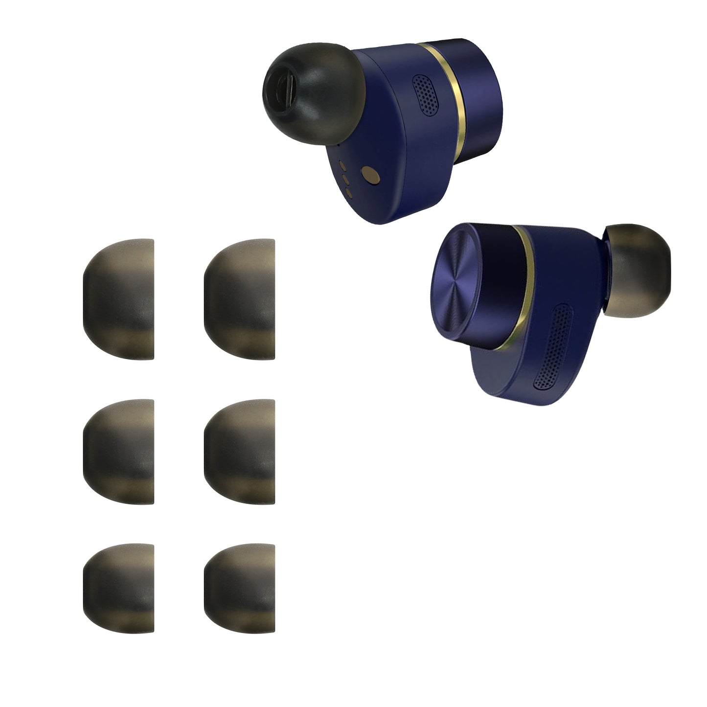 kwmobile Eartips compatible with Bowers & Wilkins PI 7 / PI 5 - 3 Sizes - In-Ear Headphones Eartips