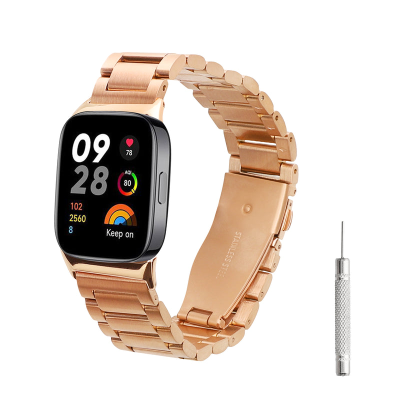 kwmobile Stainless Steel Watch Strap compatible with Xiaomi Smart Band Pro / Redmi Watch Replacement Wristband Replacement Strap for Smartwatch Inner Dimensions