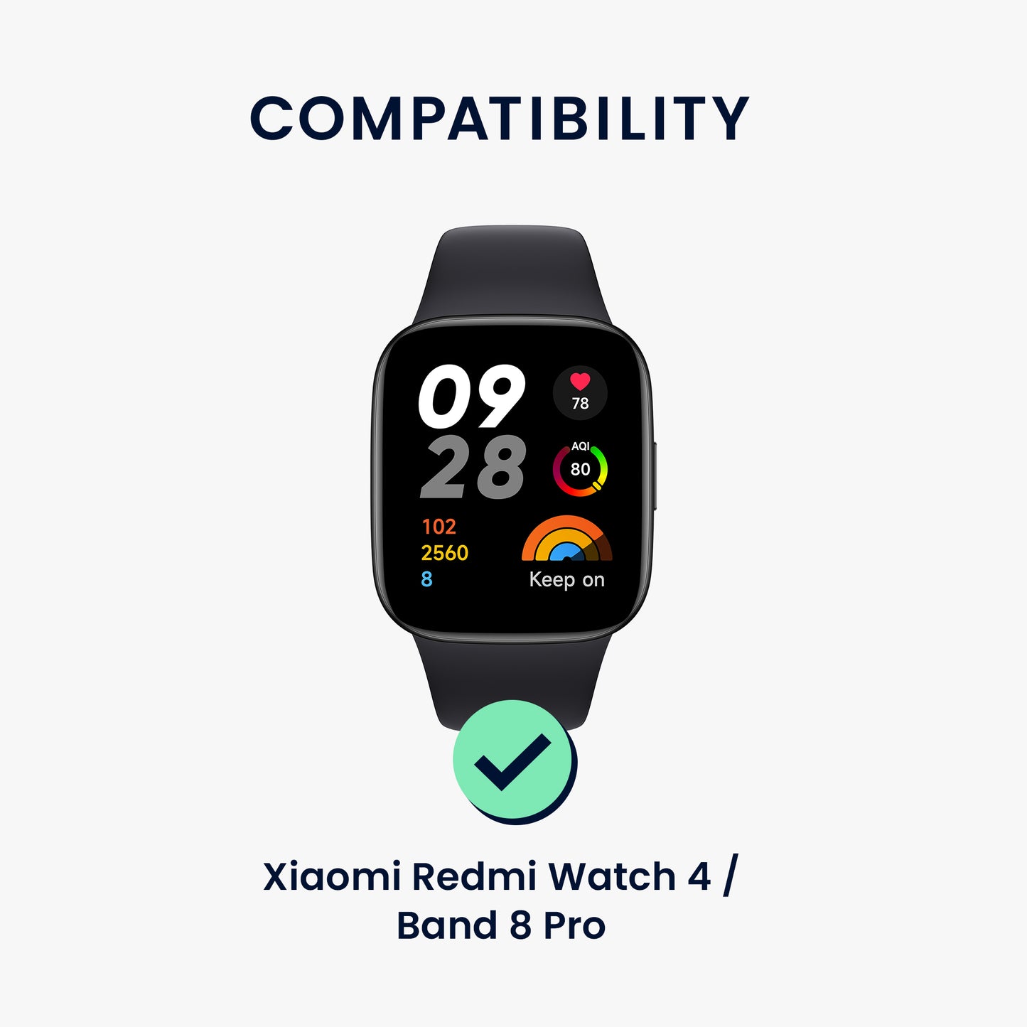kwmobile Stainless Steel Watch Strap compatible with Xiaomi Smart Band Pro / Redmi Watch Replacement Wristband Replacement Strap for Smartwatch Inner Dimensions