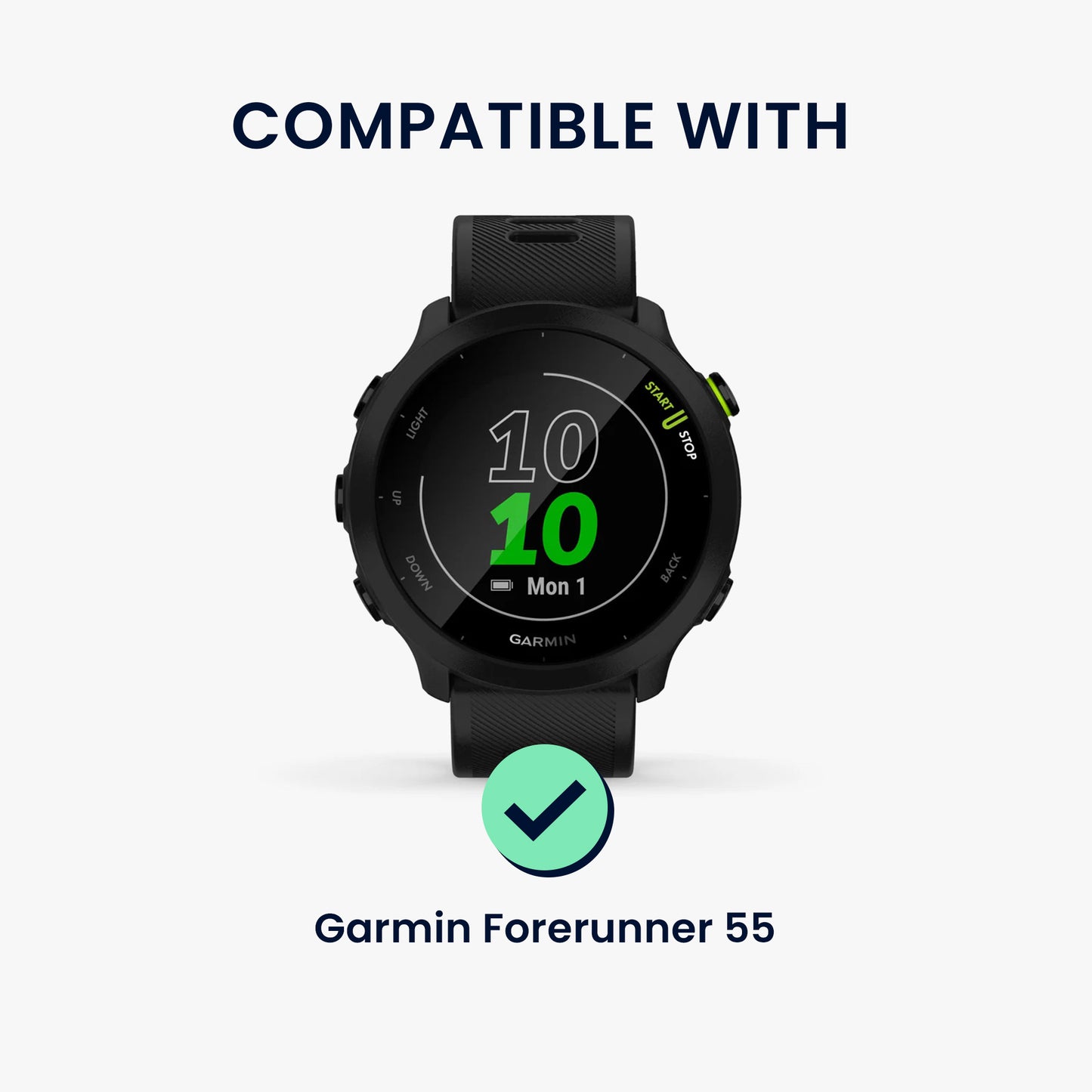 kwmobile Watch Strap for Garmin Forerunner 55 Strap Replacement Band for Fitness Tracker Interchangeable Strap Smartwatch
